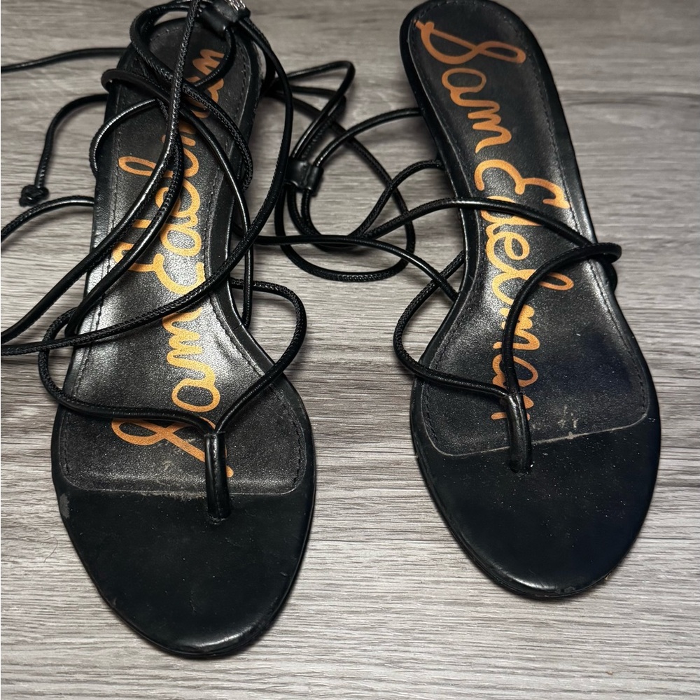Sam Edelman Black Lace-Up Sandals